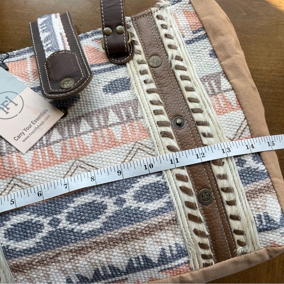 Hopofly Southwest Canvas, Woven Multicolor Tote Bag NWT - Picture 9 of 12